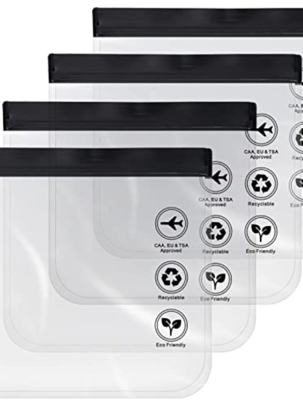 TSA Approved Clear Toiletry Bag 4 PCS Quart Size Waterproof Travel